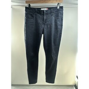 CAbi Women's Curvy Skinny Jeans‎ Blue Floral Jacquard Size 6